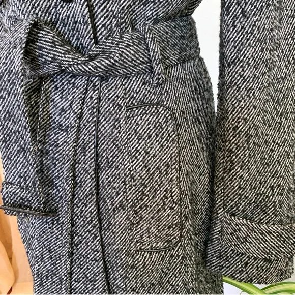 Banana Republic Herring Bone Trench Pea Coat - Picture 10 of 12